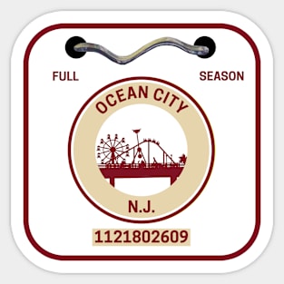 Ocean City New Jersey Beach Badge Sticker